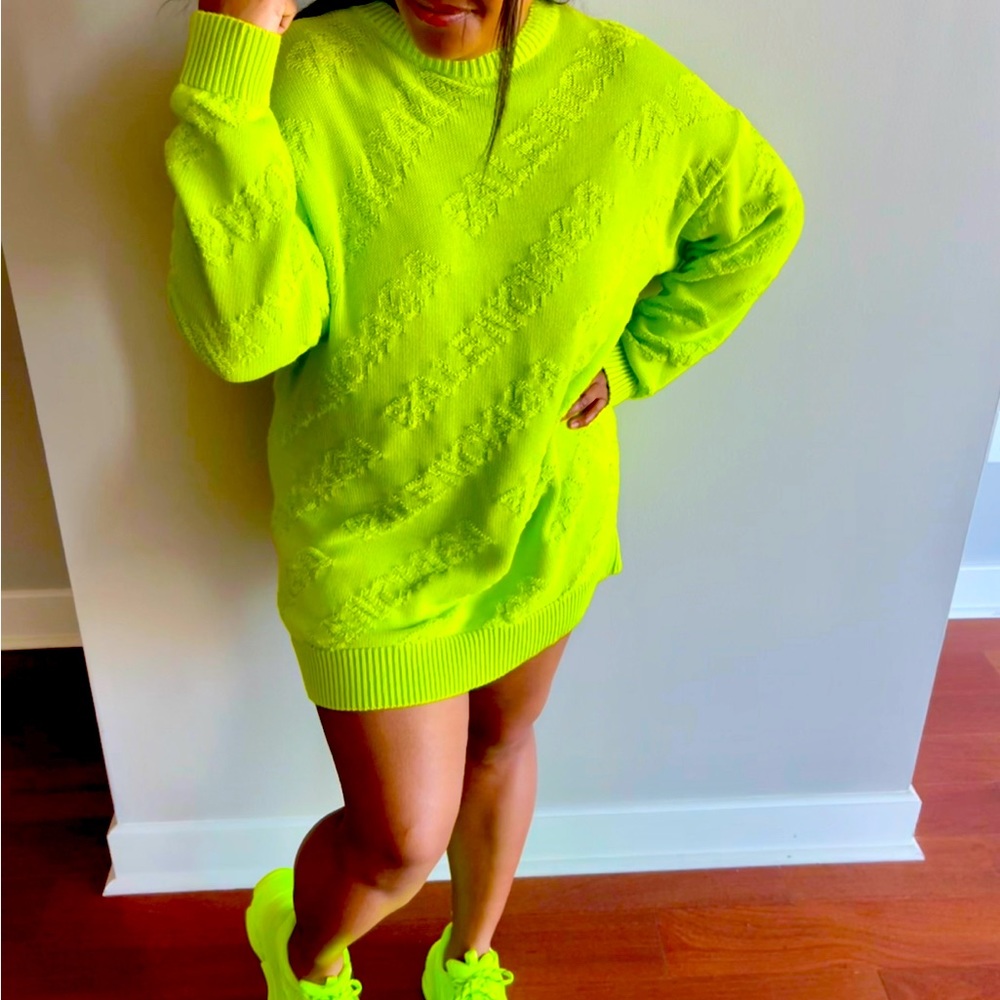 Balenciaga Neon Green Sweater